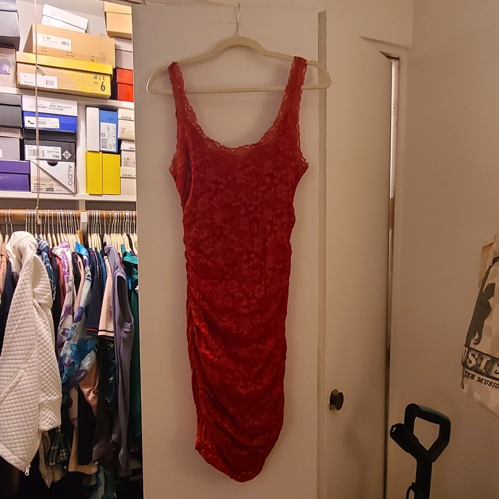 Express Red Lace cocktail dress size small